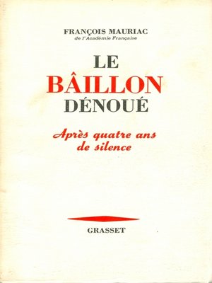 cover image of Le bâillon dénoué après quatre ans de silence